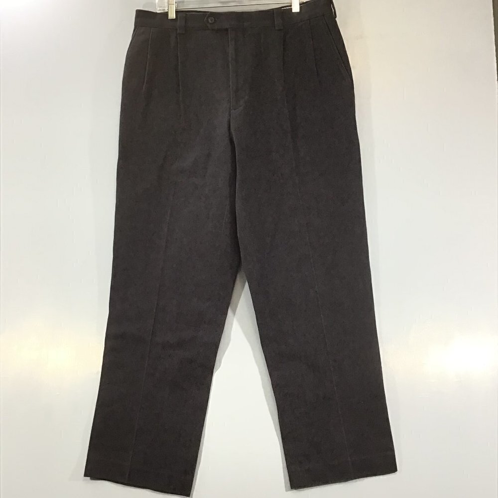 Lands' End Blue Men's Pleat Front Pants